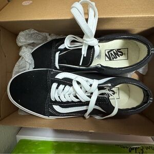 Vans Black & White Old Skool Low-Top Sneakers